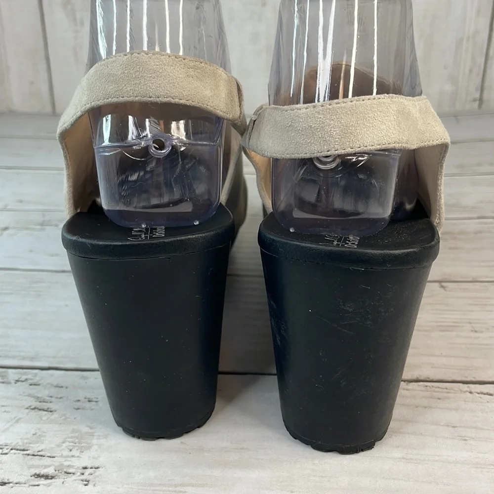 Dr Scholl's Look New Taupe Suede Weslyn Wedge Sandal